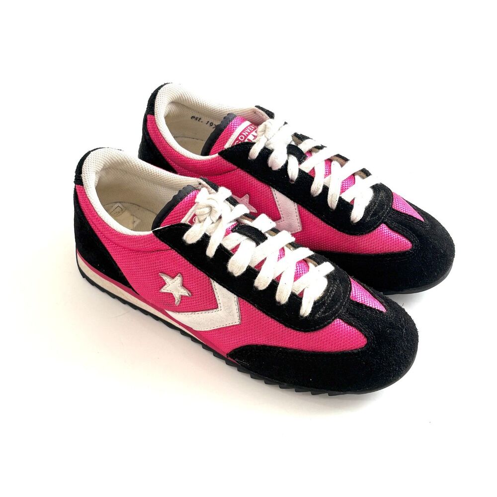 Converse Re-Issue Y2K Retro Pink Black Suede Leather Sneakers Sz 7.5 Mens 6
